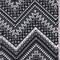 Black/White Deco Chevron Double Brushed Jersey Knit Fabric By the Yard